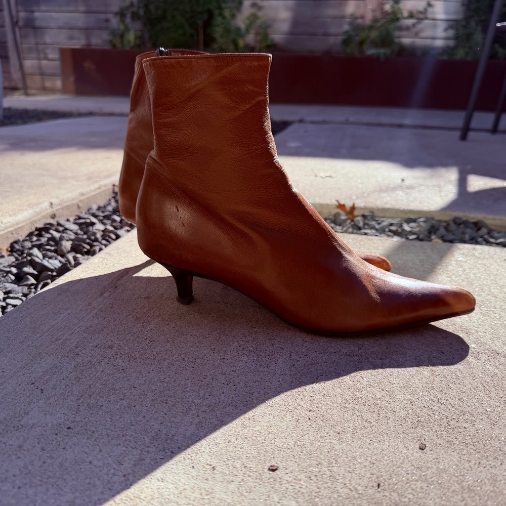 Barneys New York Kitten Heel Ankle Boot